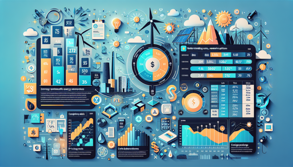 Infographic on energy rates and renewable options in California.